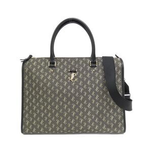 Jimmy Choo WEBBTOPHANDLERAU JC Logo Jacquard Calf Handbag